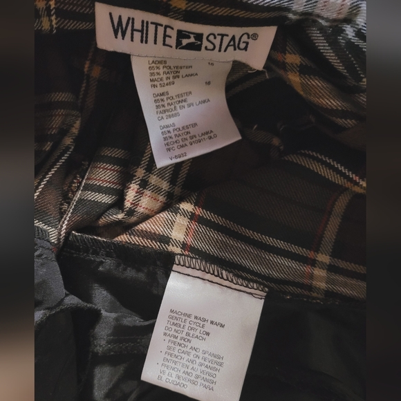 Plaid White Stag Skort size 16 - Picture 5 of 5